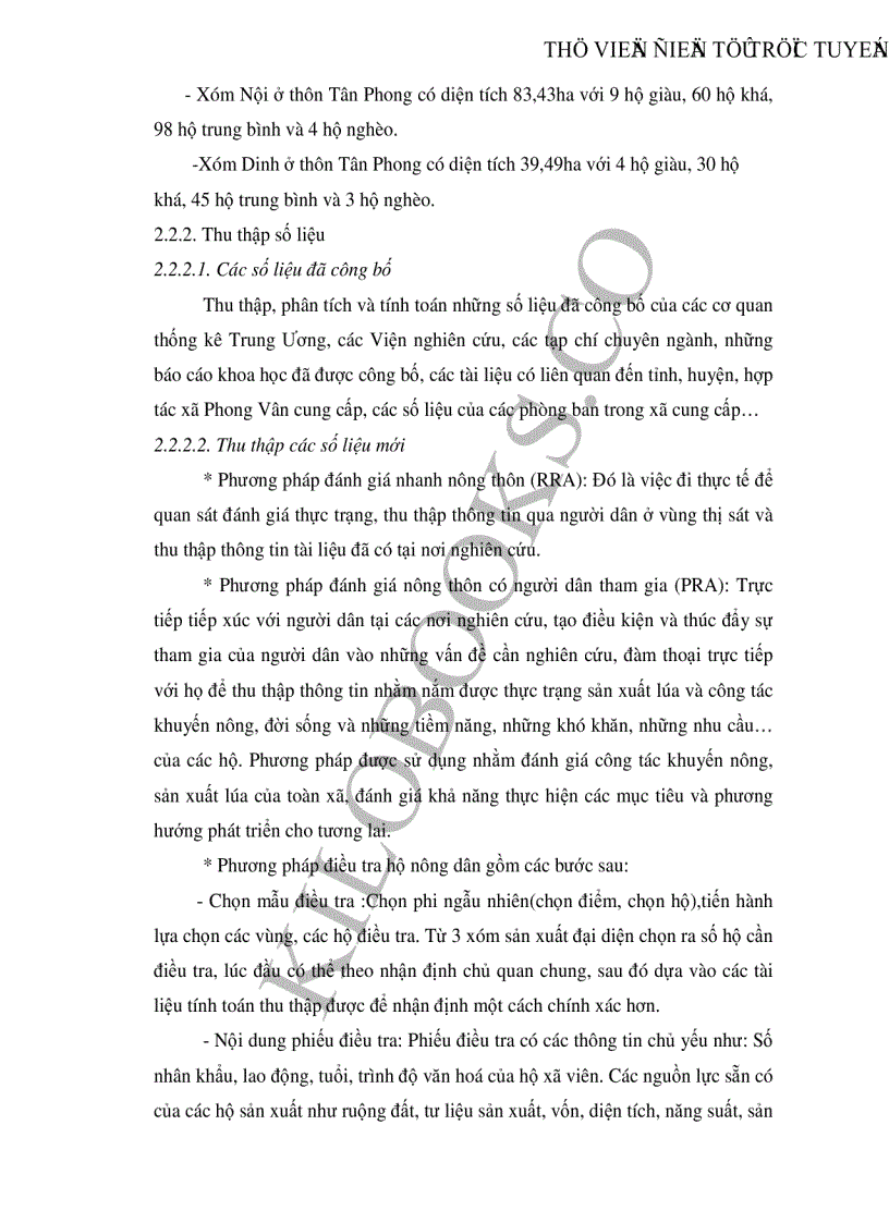 image for page Thực trạng và những giải pháp khuyến nông nhằm nâng cao hiệu quả sản xuất lúa của hợp tác xã Phong Vân huyện Ba Vì tỉnh Hà Tây