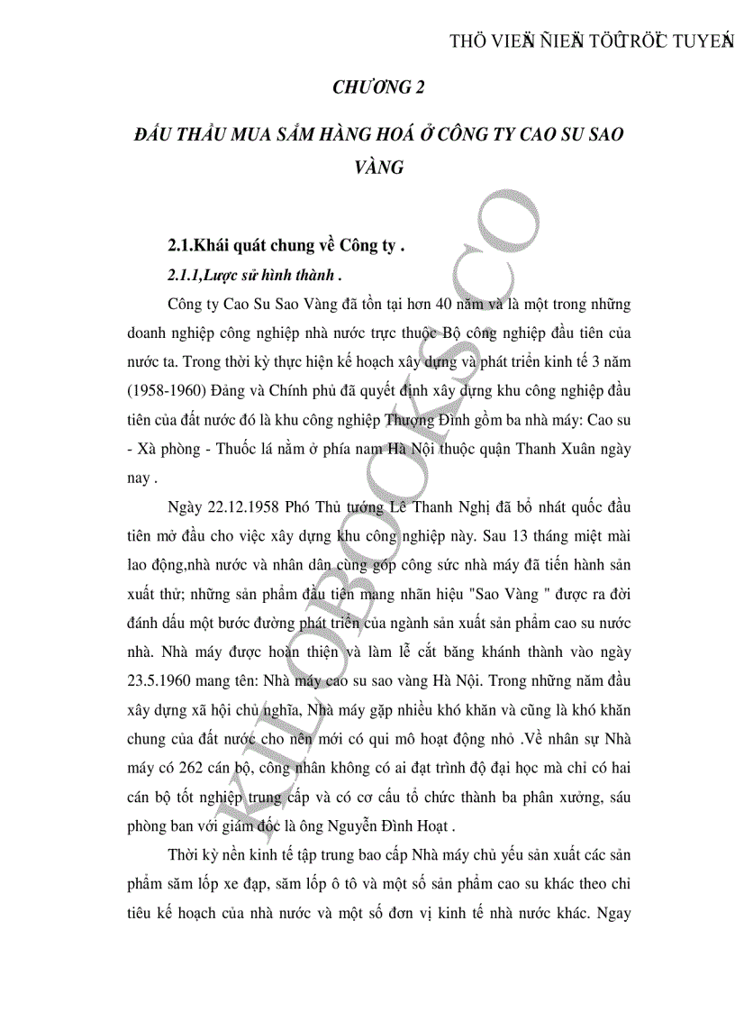 image for page Thực trạng và một số kiến nghị nhằm hoàn thiện qui chế đấu thầu mua sắm hàng hoá áp dụng ở Công ty Cao su Sao Vàng