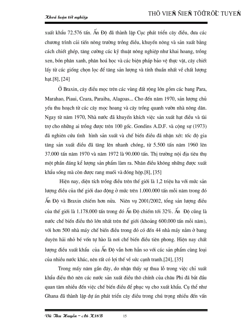 image for page Một số giải pháp nhằm nâng cao khả năng cạnh tranh của Việt Nam về xuất khẩu hạt điều