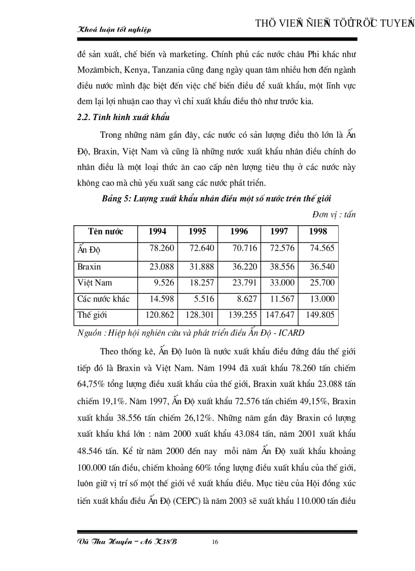 image for page Một số giải pháp nhằm nâng cao khả năng cạnh tranh của Việt Nam về xuất khẩu hạt điều