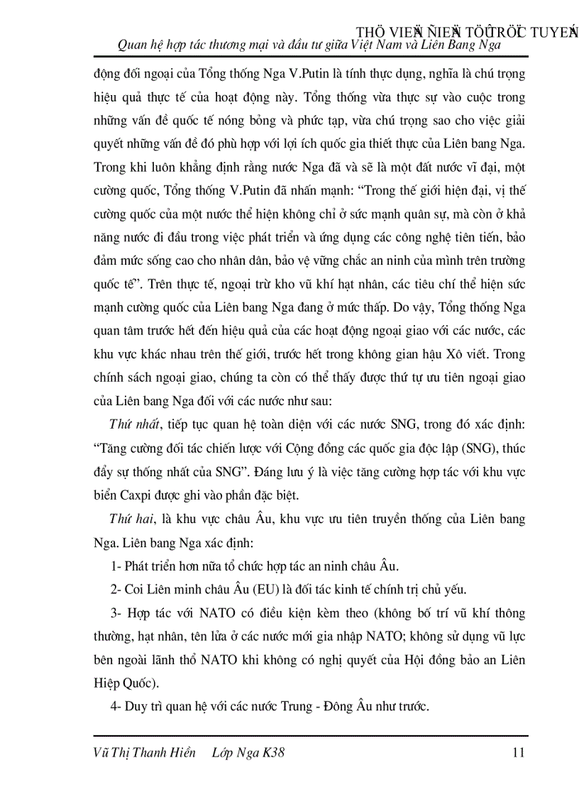 image for page Quan hệ hợp tác thương mại và đầu tư giữa Việt Nam và Liên Bang Nga