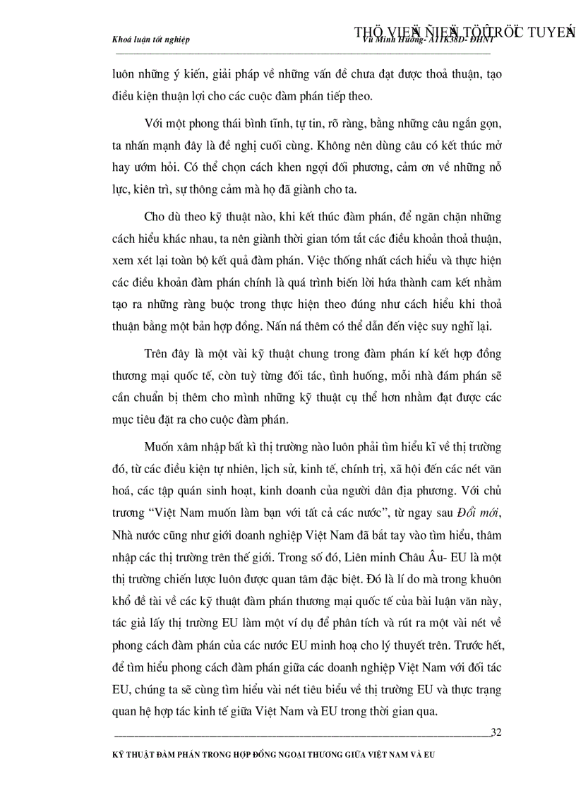 image for page Kỹ thuật đàm phán trong hợp đồng ngoại thương giữa Việt Nam và EU