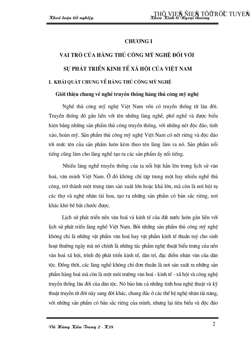 image for page Một số giải pháp thúc đẩy xuất khẩu hàng thủ công mỹ nghệ của Việt Nam thời kỳ 2001 2010