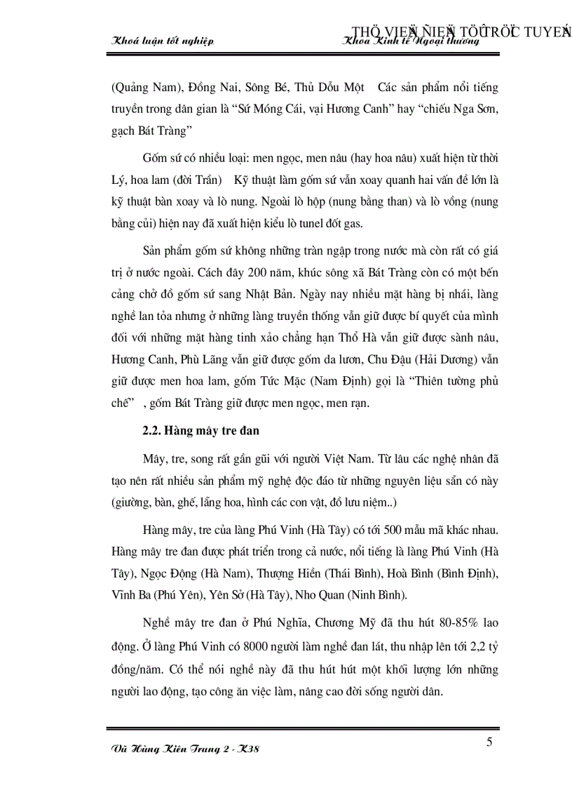 image for page Một số giải pháp thúc đẩy xuất khẩu hàng thủ công mỹ nghệ của Việt Nam thời kỳ 2001 2010