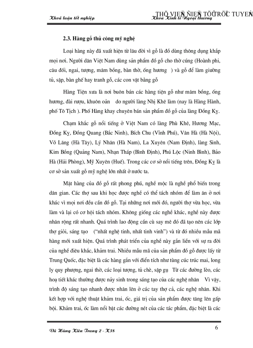 image for page Một số giải pháp thúc đẩy xuất khẩu hàng thủ công mỹ nghệ của Việt Nam thời kỳ 2001 2010