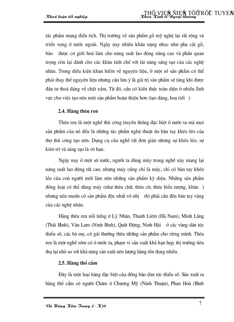 image for page Một số giải pháp thúc đẩy xuất khẩu hàng thủ công mỹ nghệ của Việt Nam thời kỳ 2001 2010