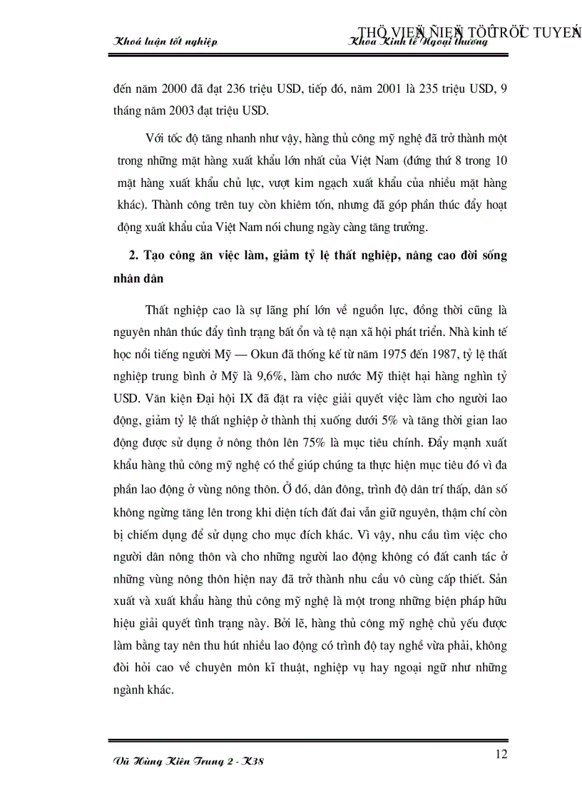 image for page Một số giải pháp thúc đẩy xuất khẩu hàng thủ công mỹ nghệ của Việt Nam thời kỳ 2001 2010