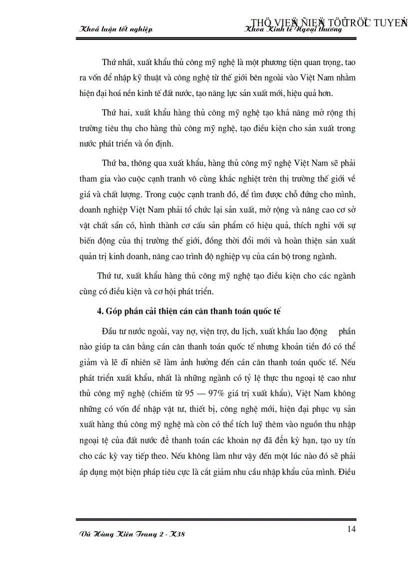 image for page Một số giải pháp thúc đẩy xuất khẩu hàng thủ công mỹ nghệ của Việt Nam thời kỳ 2001 2010