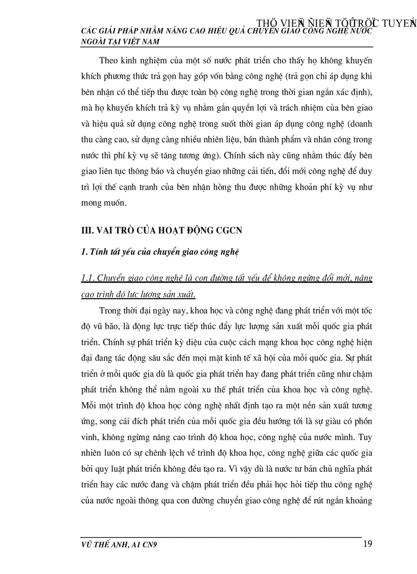 image for page Các giải pháp nhằm nâng cao hiệu quả hoạt động chuyển giao công nghệ nước ngoài tại Việt Nam