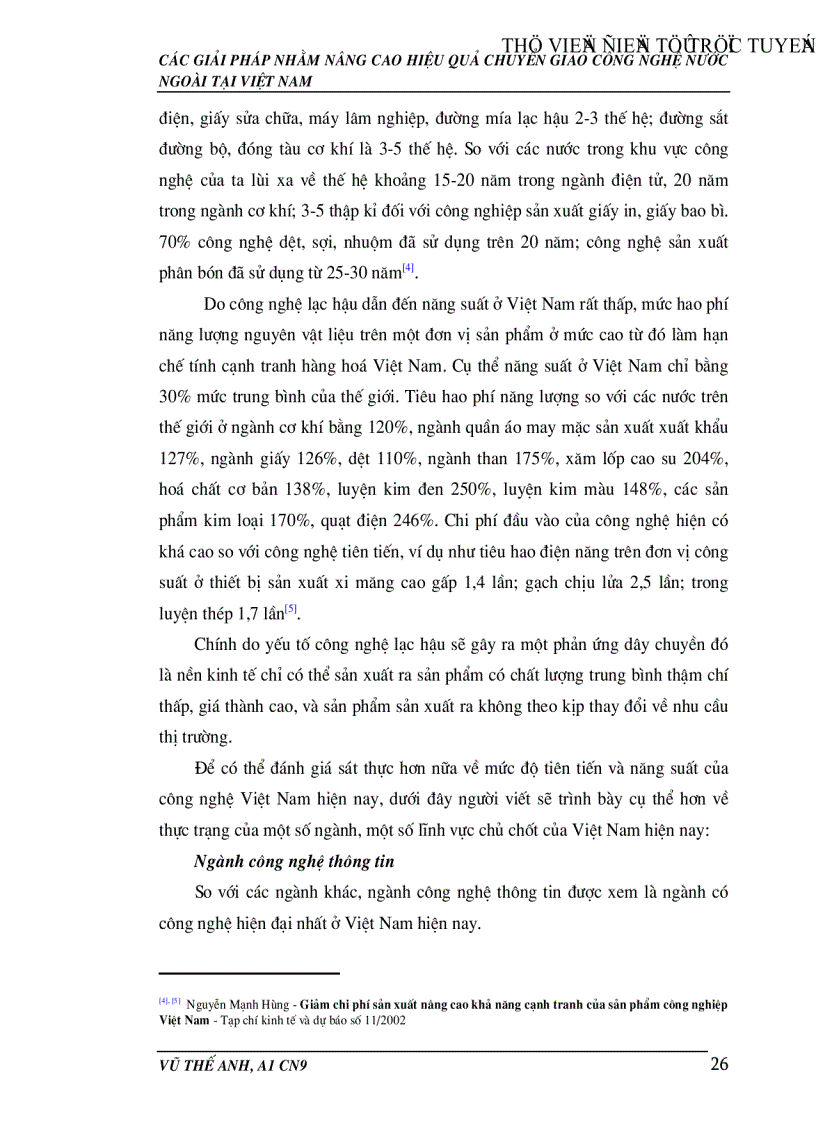 image for page Các giải pháp nhằm nâng cao hiệu quả hoạt động chuyển giao công nghệ nước ngoài tại Việt Nam
