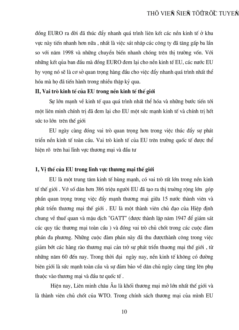 image for page Thị trường EU và khả năng xuất khẩu của Việt nam sang thị trường này