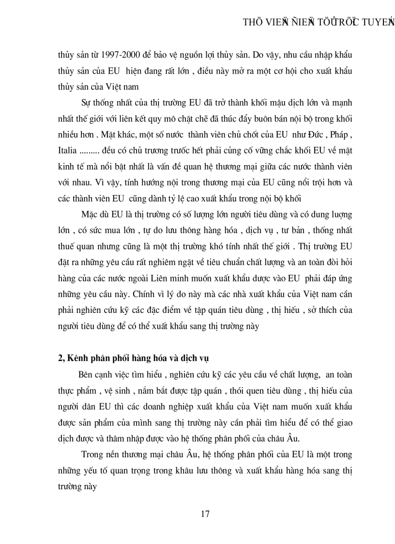 image for page Thị trường EU và khả năng xuất khẩu của Việt nam sang thị trường này