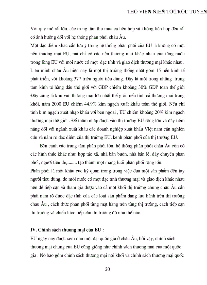 image for page Thị trường EU và khả năng xuất khẩu của Việt nam sang thị trường này