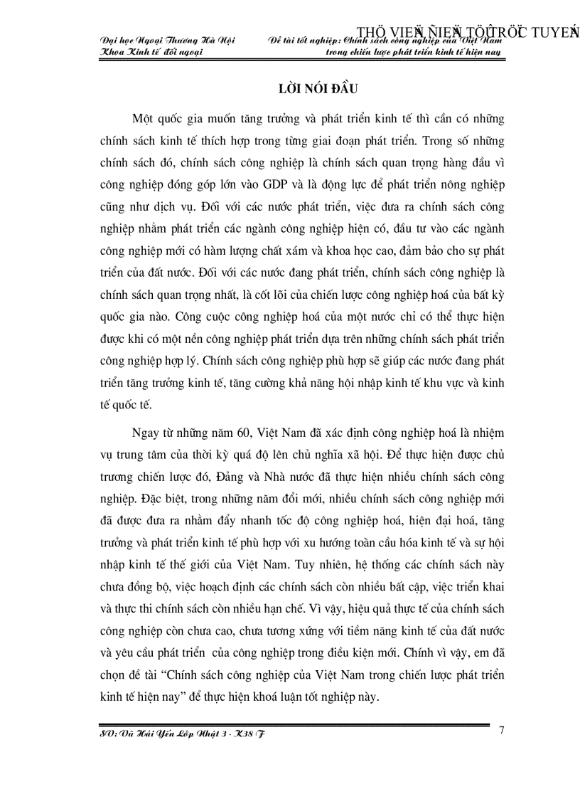 image for page Chính sách công nghiệp của Việt Nam trong chiến lược phát triển kinh tế hiện nay