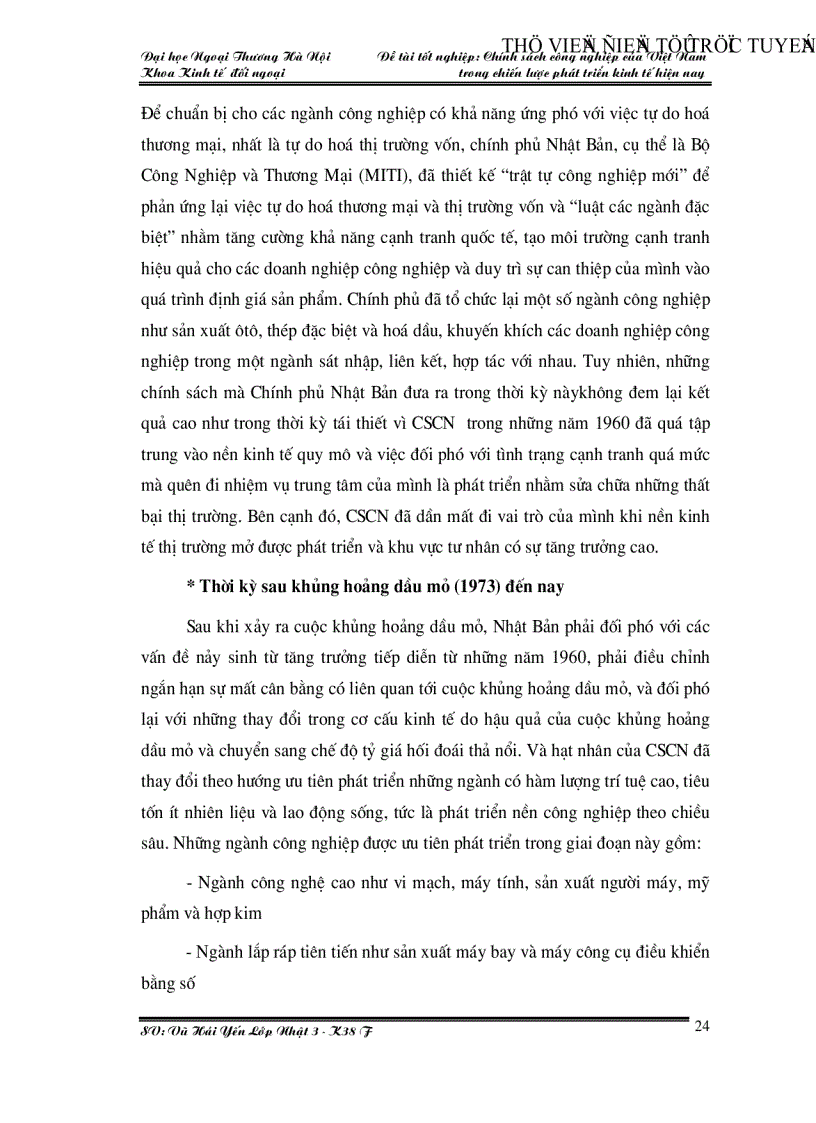 image for page Chính sách công nghiệp của Việt Nam trong chiến lược phát triển kinh tế hiện nay