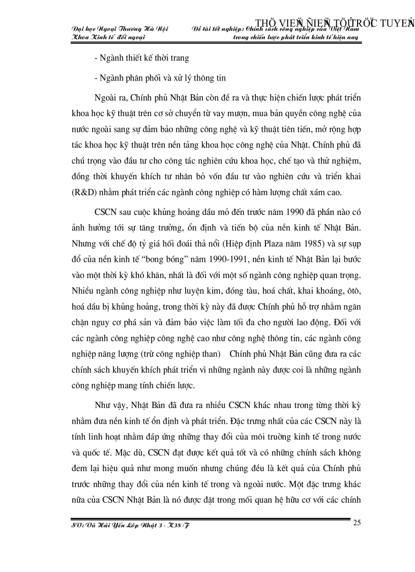 image for page Chính sách công nghiệp của Việt Nam trong chiến lược phát triển kinh tế hiện nay