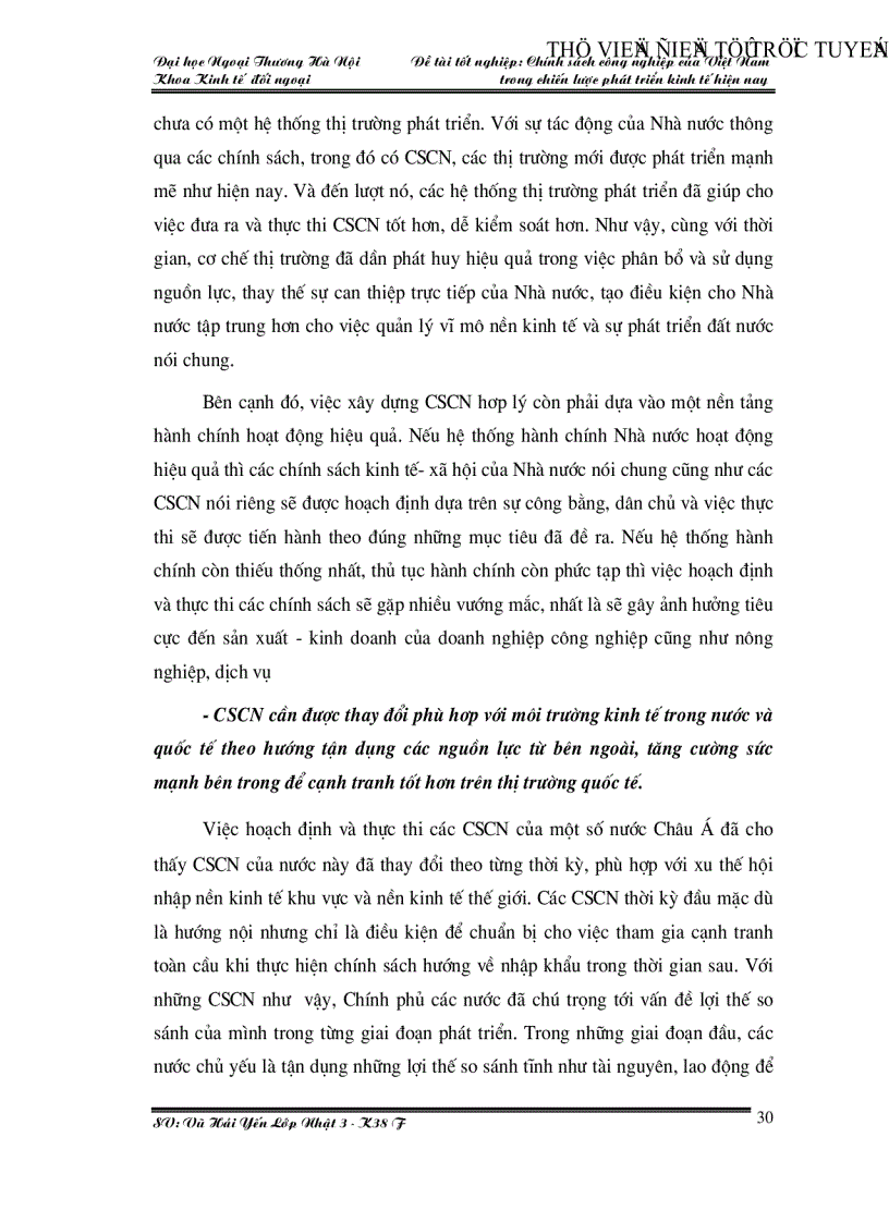 image for page Chính sách công nghiệp của Việt Nam trong chiến lược phát triển kinh tế hiện nay