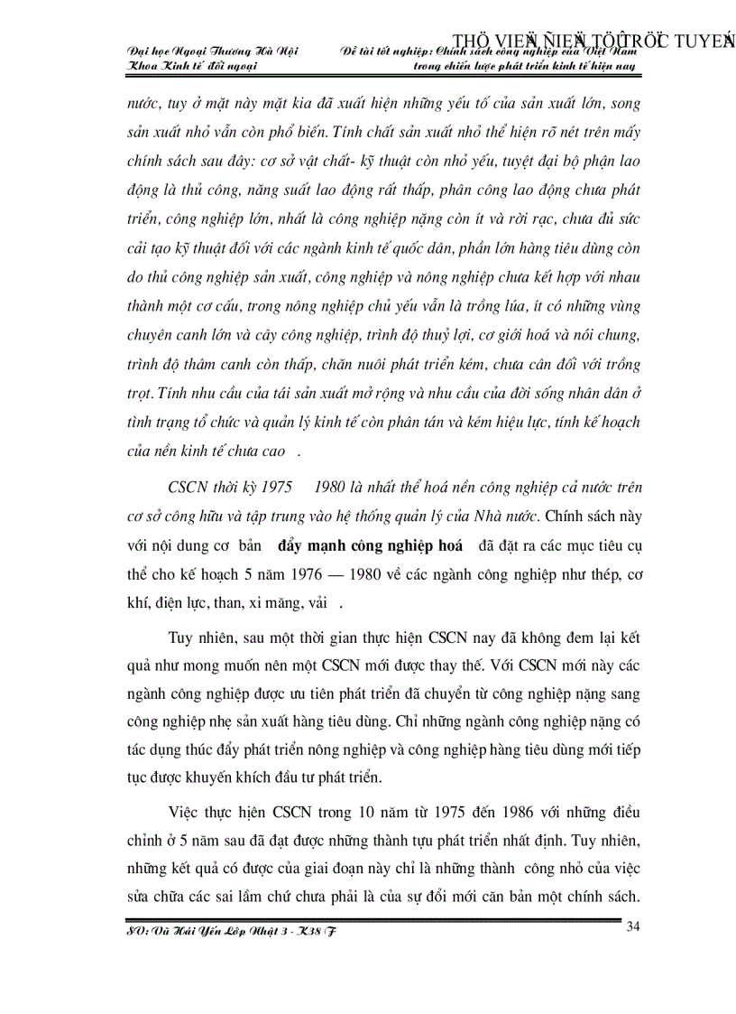 image for page Chính sách công nghiệp của Việt Nam trong chiến lược phát triển kinh tế hiện nay