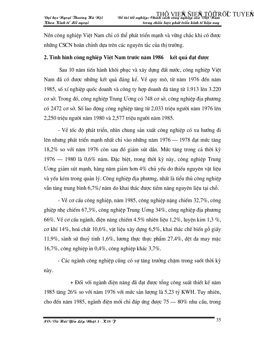 image for page Chính sách công nghiệp của Việt Nam trong chiến lược phát triển kinh tế hiện nay