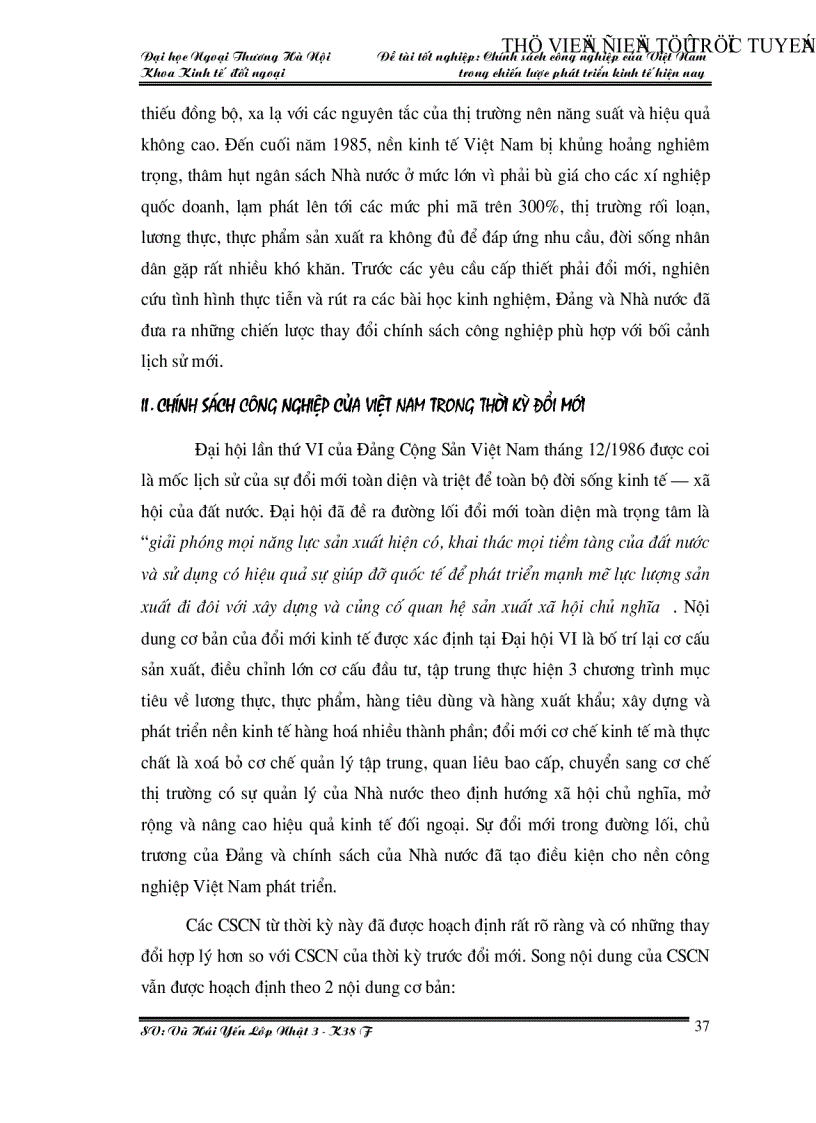 image for page Chính sách công nghiệp của Việt Nam trong chiến lược phát triển kinh tế hiện nay