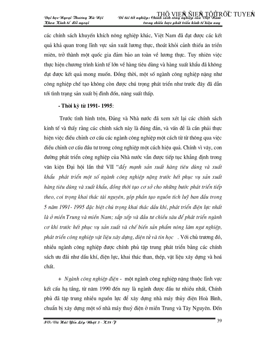 image for page Chính sách công nghiệp của Việt Nam trong chiến lược phát triển kinh tế hiện nay