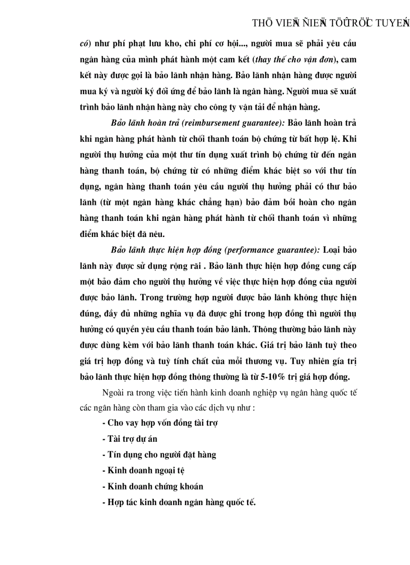 image for page Dịch vụ ngân hàng quốc tế giải pháp hoàn thiện và phát triển trong hệ thống các ngân hàng thương mại quốc doanh Việt Nam