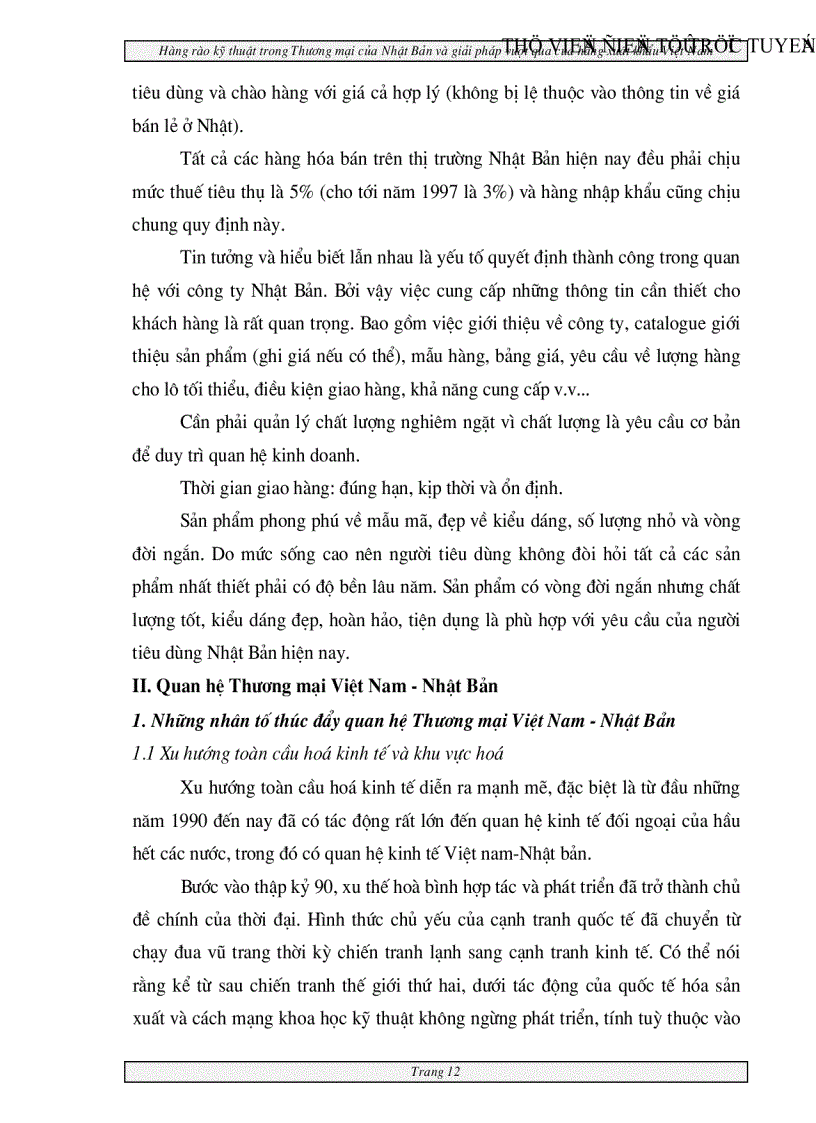 image for page Hàng rào kỹ thuật trong Thương mại của Nhật Bản và giải pháp vượt qua của hàng xuất khẩu Việt nam