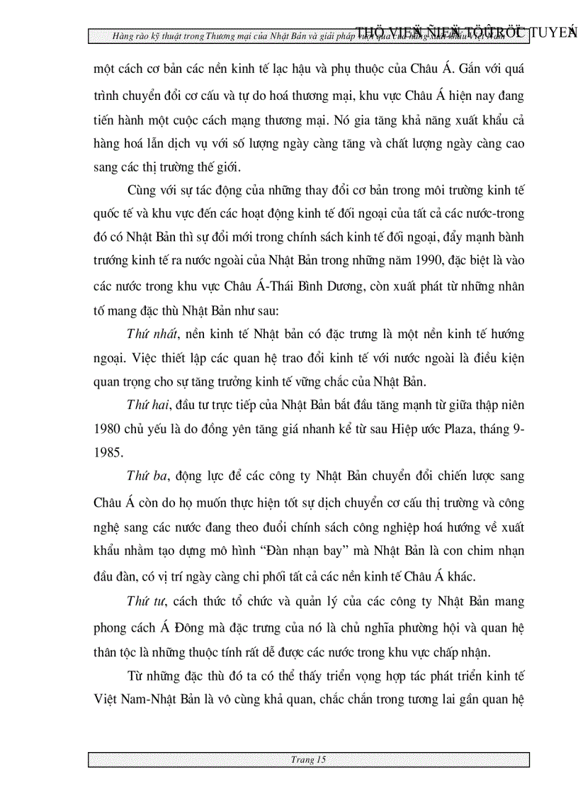 image for page Hàng rào kỹ thuật trong Thương mại của Nhật Bản và giải pháp vượt qua của hàng xuất khẩu Việt nam