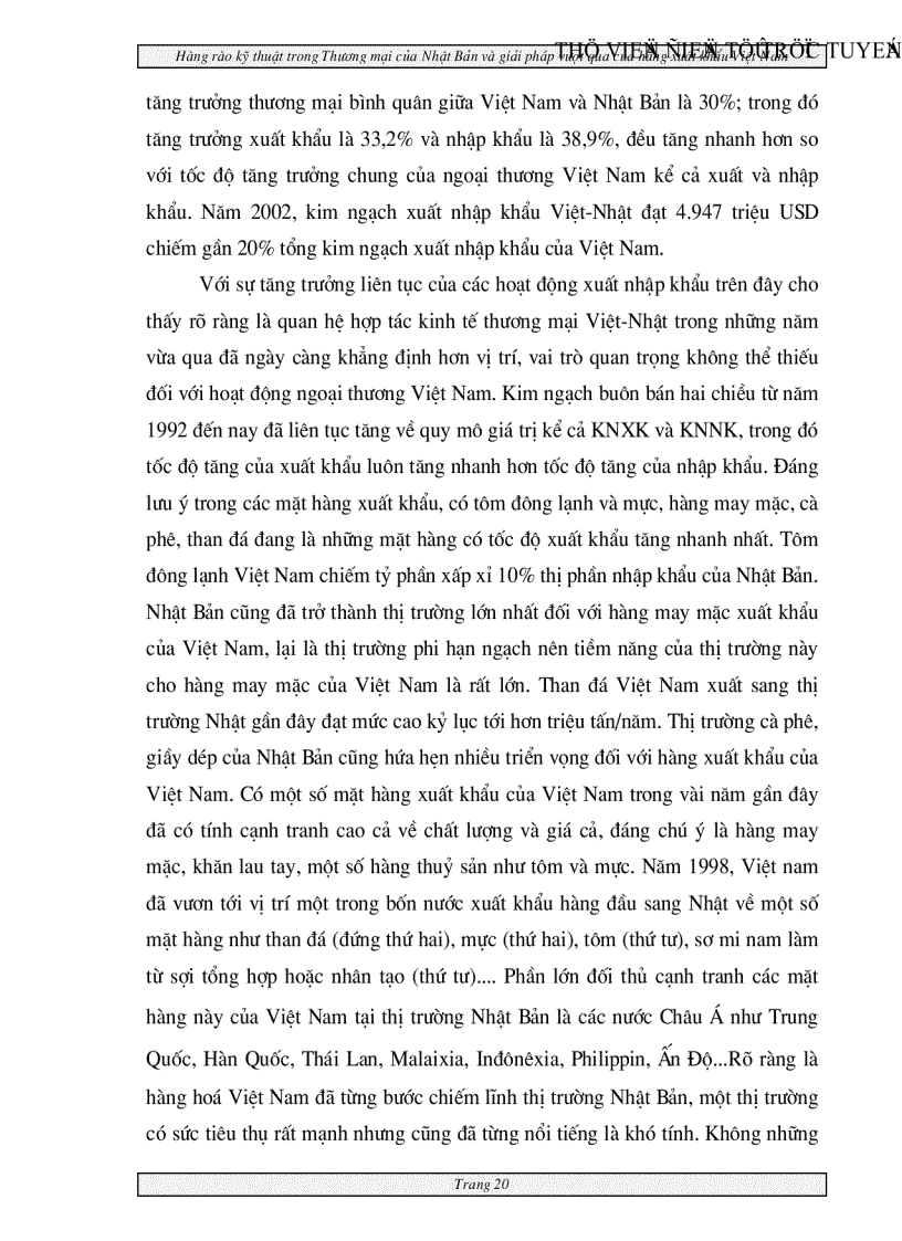 image for page Hàng rào kỹ thuật trong Thương mại của Nhật Bản và giải pháp vượt qua của hàng xuất khẩu Việt nam