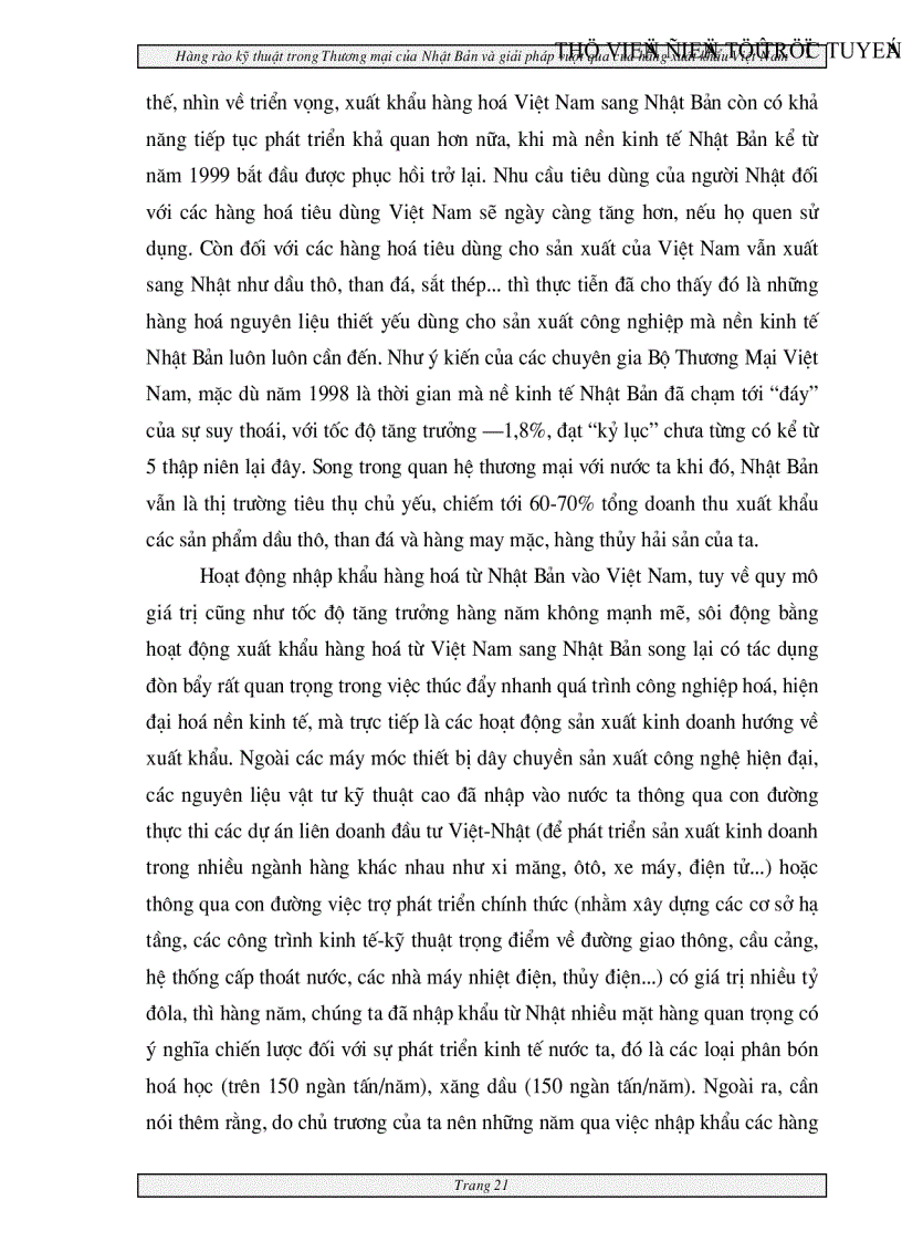 image for page Hàng rào kỹ thuật trong Thương mại của Nhật Bản và giải pháp vượt qua của hàng xuất khẩu Việt nam