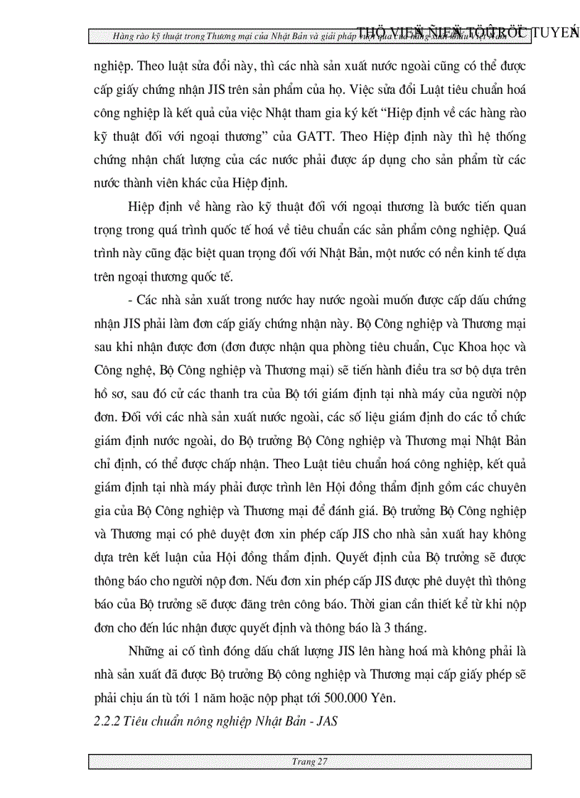 image for page Hàng rào kỹ thuật trong Thương mại của Nhật Bản và giải pháp vượt qua của hàng xuất khẩu Việt nam