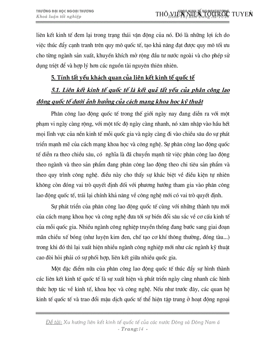 image for page Xu hướng liên kết kinh tế quốc tế của các nước Đông và Đông nam á