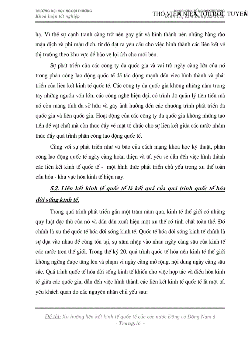 image for page Xu hướng liên kết kinh tế quốc tế của các nước Đông và Đông nam á