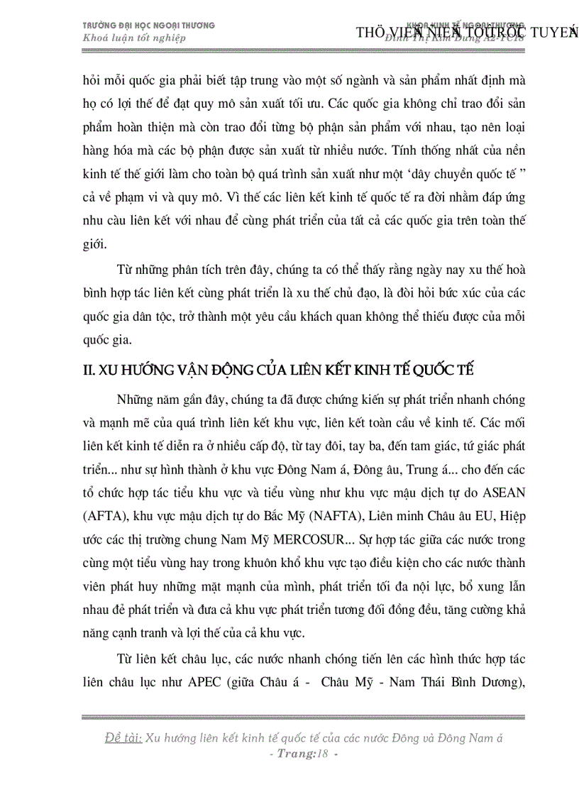 image for page Xu hướng liên kết kinh tế quốc tế của các nước Đông và Đông nam á