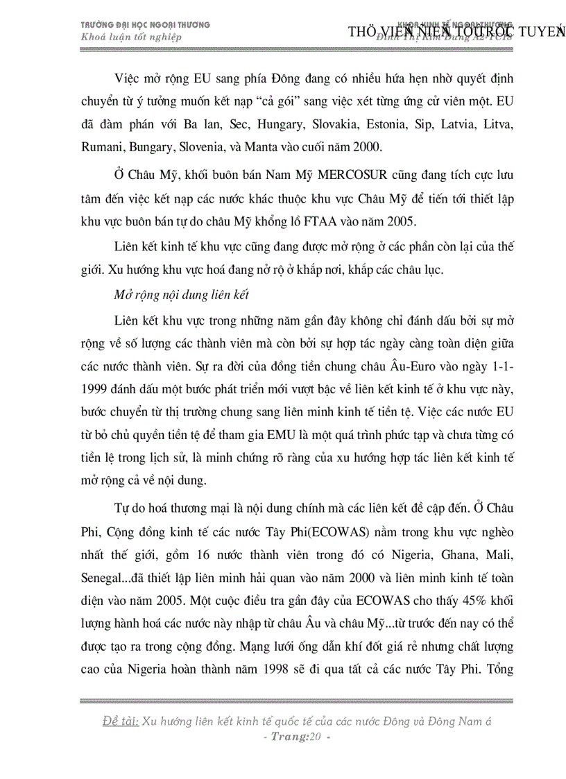 image for page Xu hướng liên kết kinh tế quốc tế của các nước Đông và Đông nam á