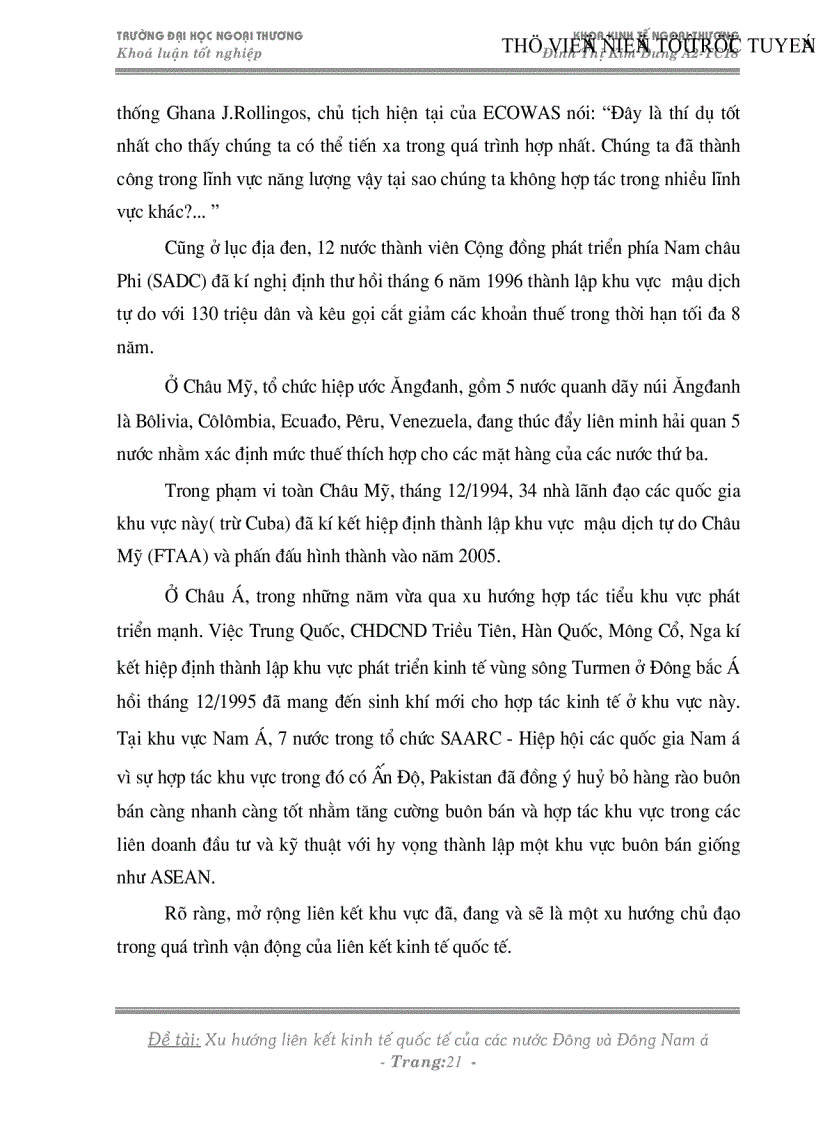 image for page Xu hướng liên kết kinh tế quốc tế của các nước Đông và Đông nam á