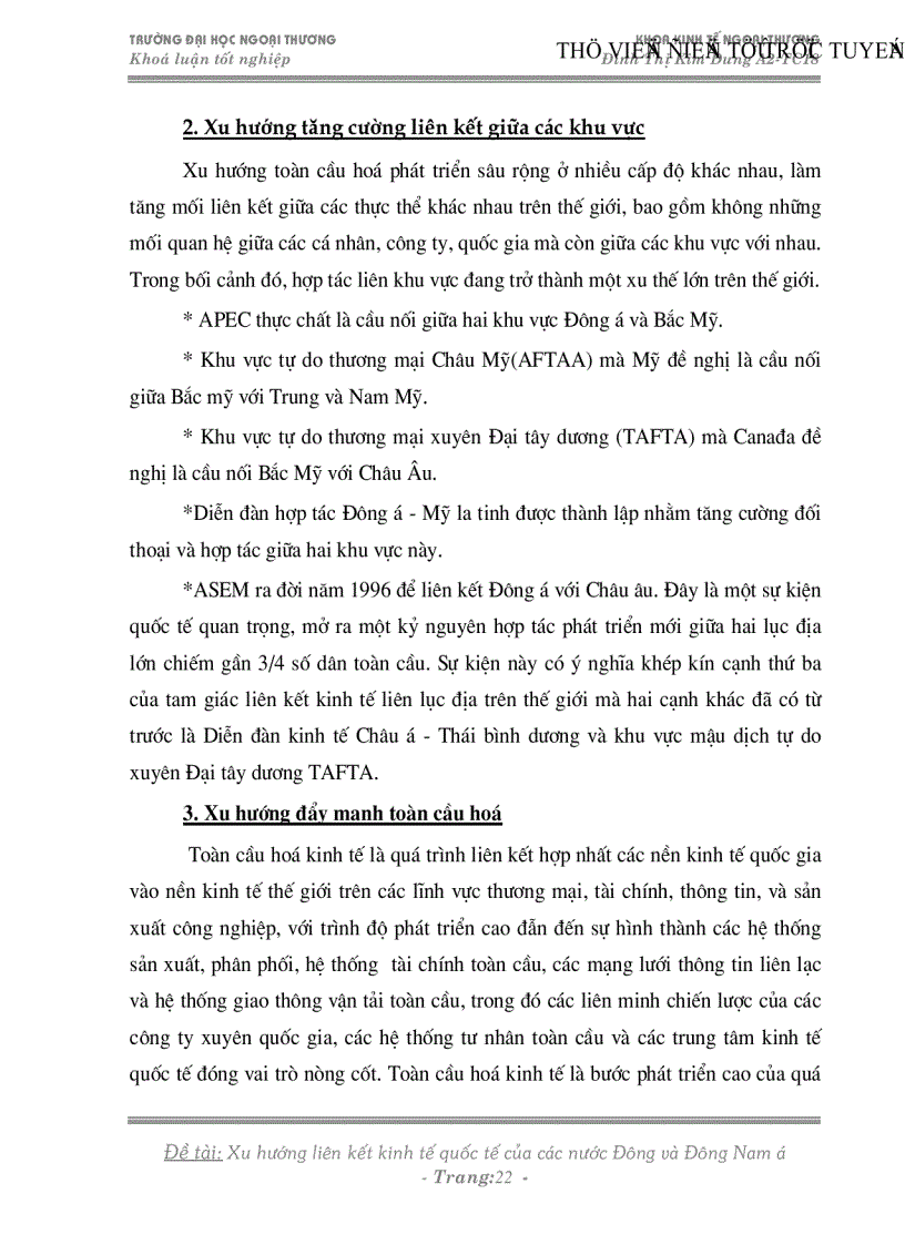 image for page Xu hướng liên kết kinh tế quốc tế của các nước Đông và Đông nam á
