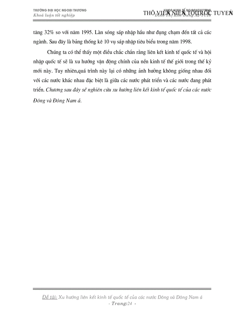 image for page Xu hướng liên kết kinh tế quốc tế của các nước Đông và Đông nam á