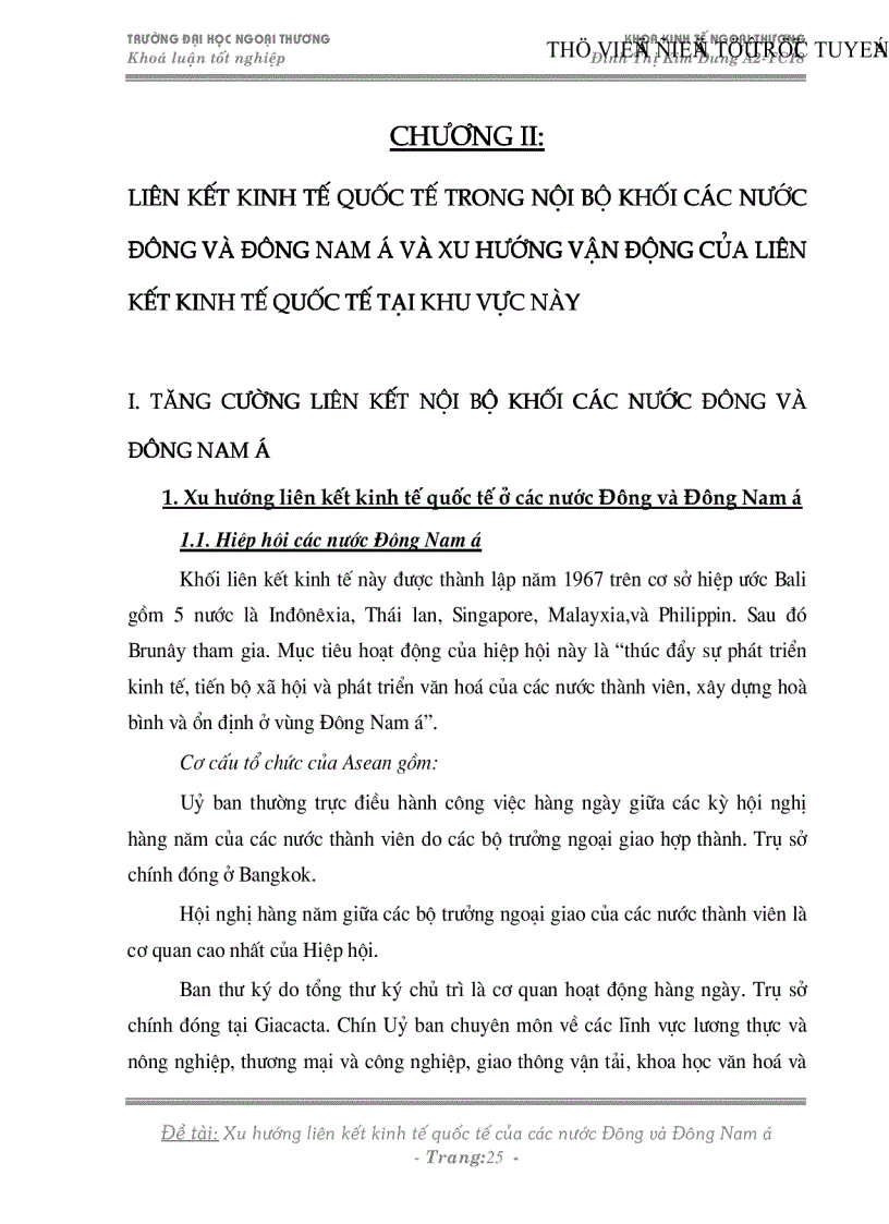 image for page Xu hướng liên kết kinh tế quốc tế của các nước Đông và Đông nam á