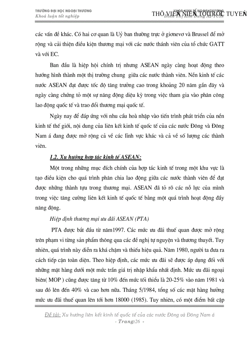 image for page Xu hướng liên kết kinh tế quốc tế của các nước Đông và Đông nam á