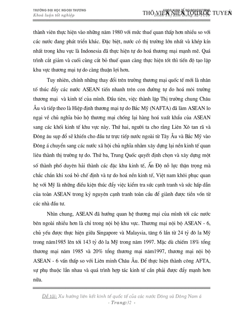 image for page Xu hướng liên kết kinh tế quốc tế của các nước Đông và Đông nam á