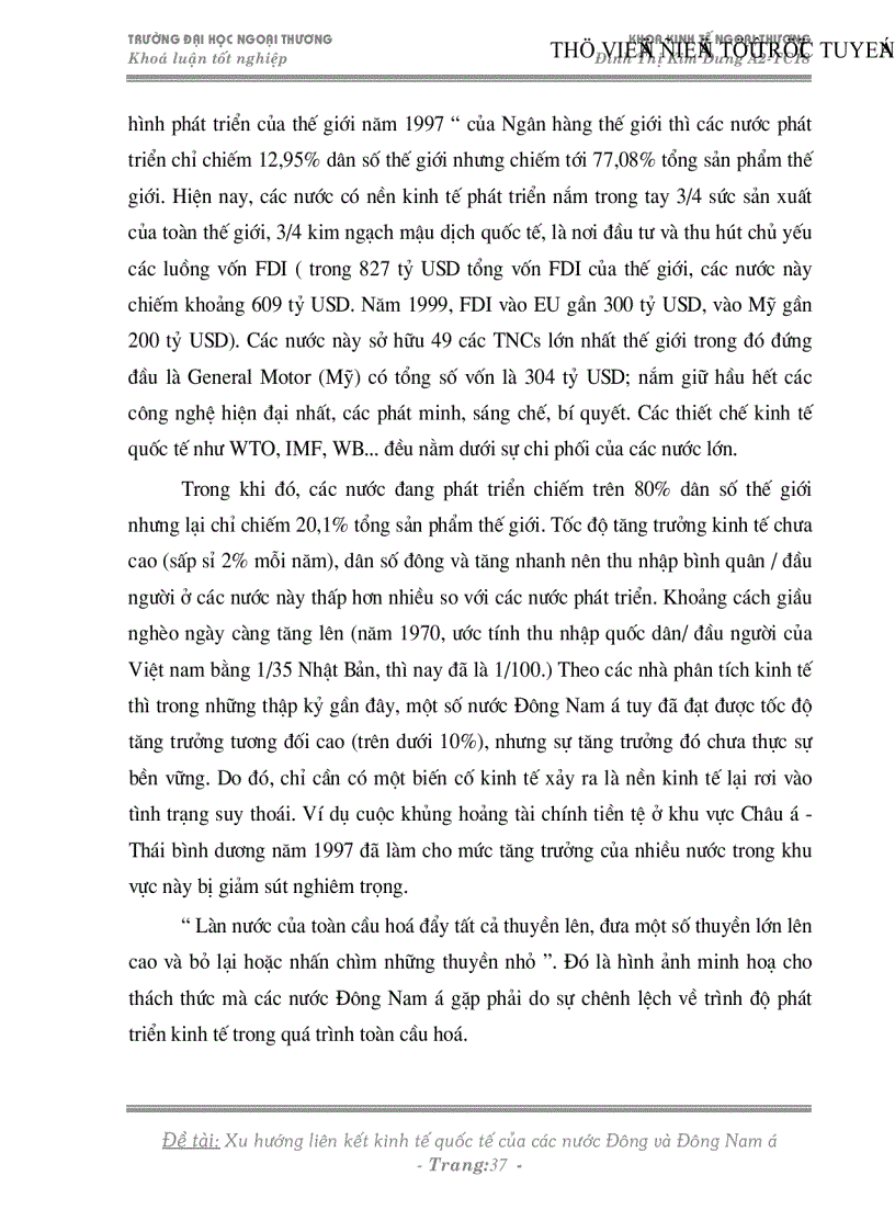 image for page Xu hướng liên kết kinh tế quốc tế của các nước Đông và Đông nam á