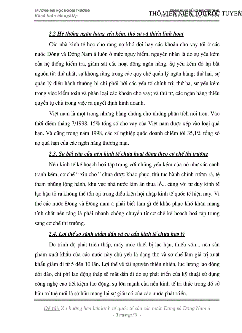 image for page Xu hướng liên kết kinh tế quốc tế của các nước Đông và Đông nam á