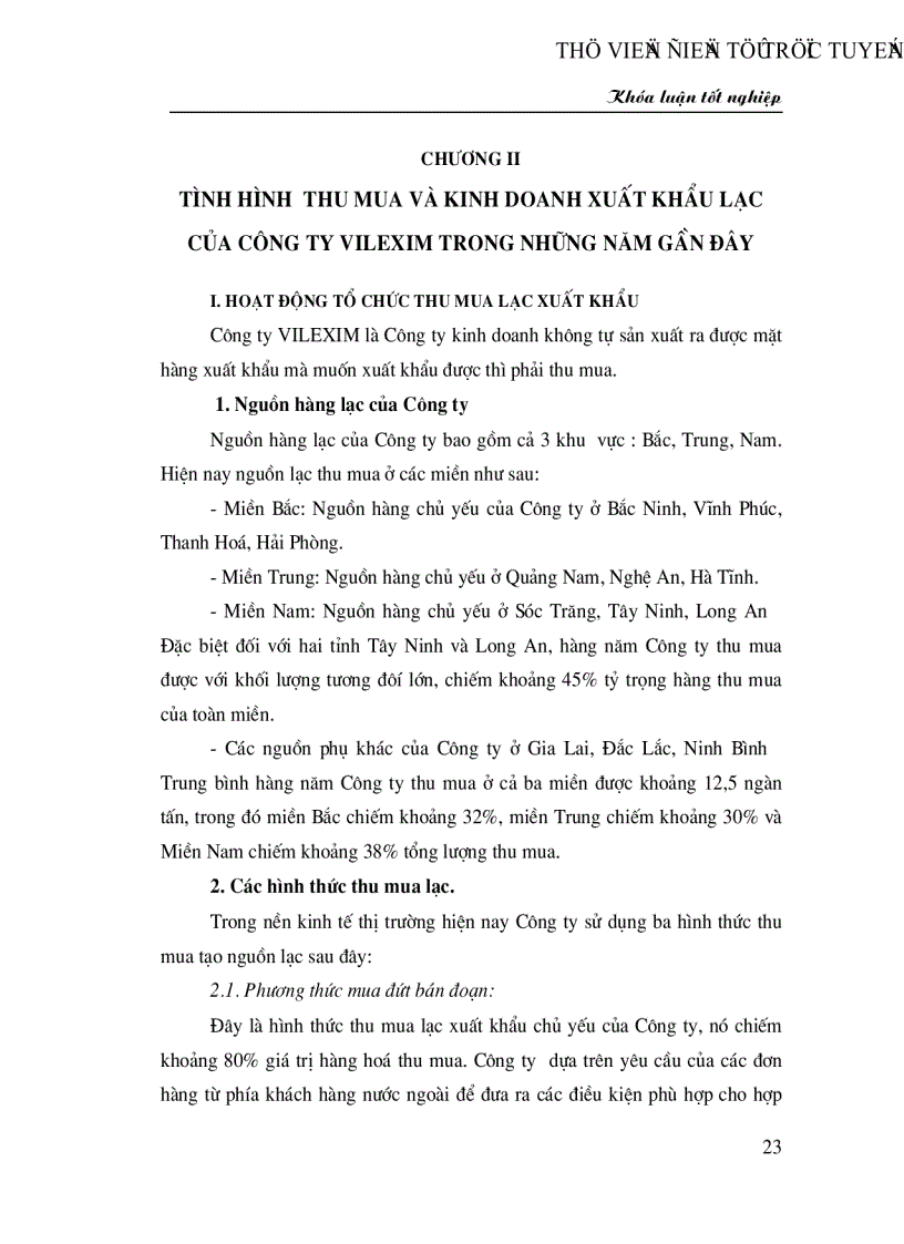 image for page Hiện trạng và giải pháp nhằm nâng cao hiệu quả hoạt động THU MUA và xuất khẩu lạc của Công ty VIlexim trong giai đoạn hiện nay