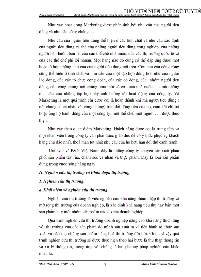 image for page Hoạt động Marketing của một số công ty nước ngoài kinh doanh hàng tiêu dùng tại Việt Nam