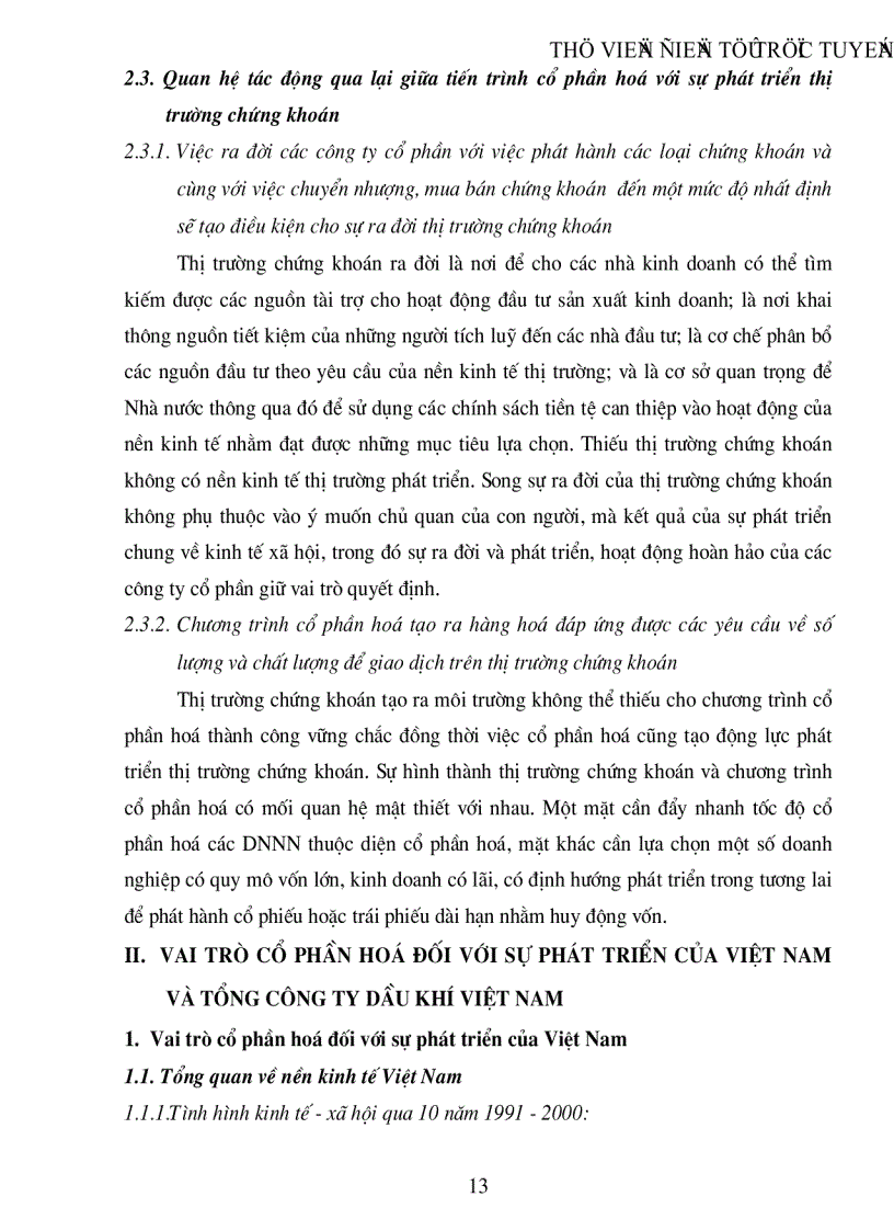 image for page Những giải pháp chủ yếu nhằm đẩy mạnh tiến trình cổ phần hoá của Tổng công ty Dầu khí Việt Nam