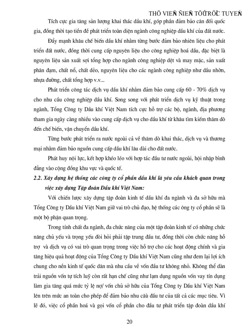 image for page Những giải pháp chủ yếu nhằm đẩy mạnh tiến trình cổ phần hoá của Tổng công ty Dầu khí Việt Nam