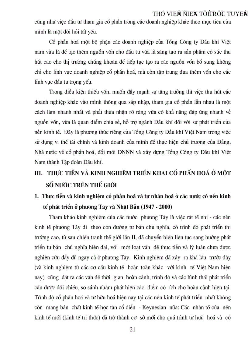 image for page Những giải pháp chủ yếu nhằm đẩy mạnh tiến trình cổ phần hoá của Tổng công ty Dầu khí Việt Nam