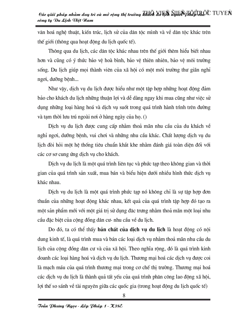image for page Các giải pháp nhằm duy trì và mở rộng thị trường khách du lịch Pháp của công ty du lịch Việt Nam