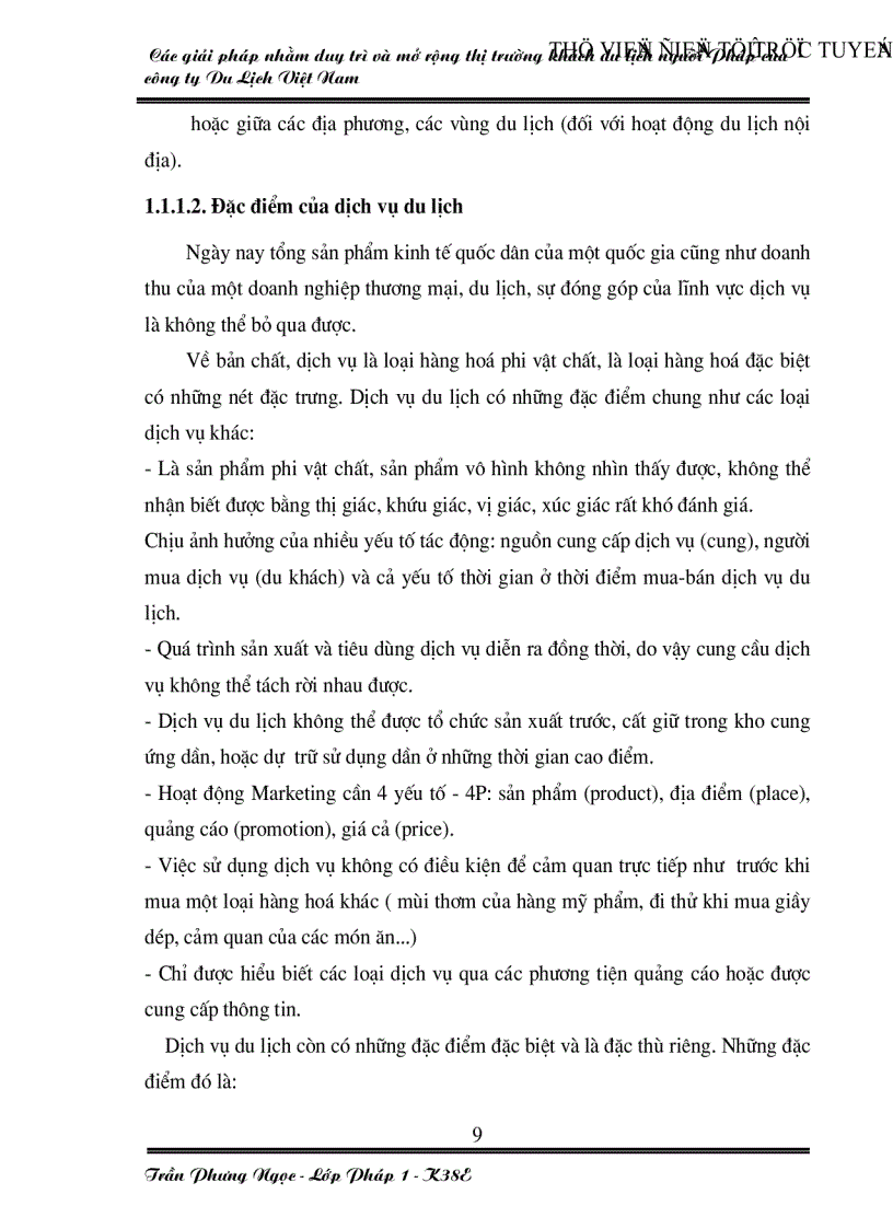 image for page Các giải pháp nhằm duy trì và mở rộng thị trường khách du lịch Pháp của công ty du lịch Việt Nam